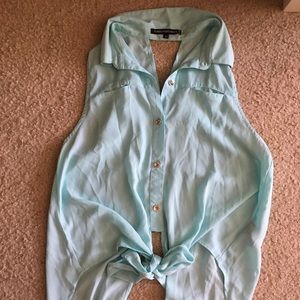 Foreign Exchange tank top with open back